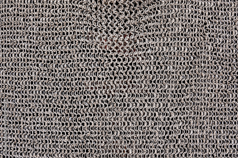 Medieval vintage chain mail background