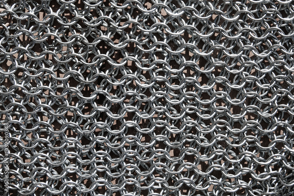 medieval iron protective knights chain mail background