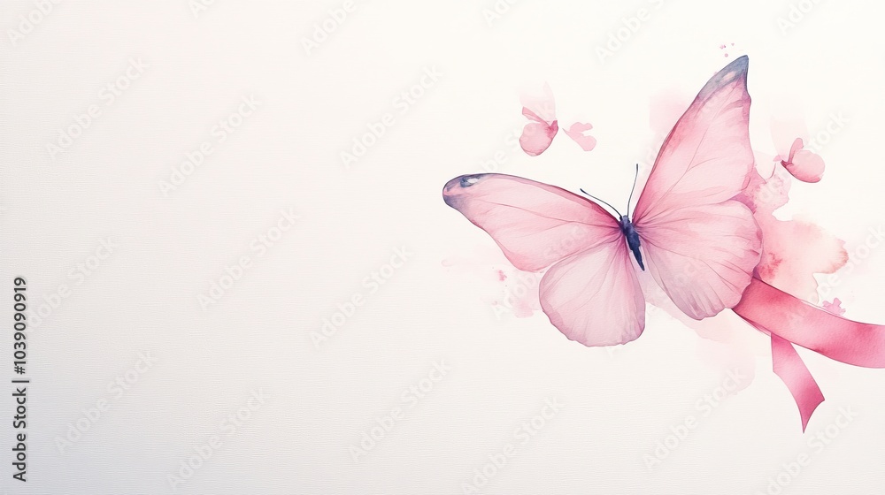 Pink butterfly with delicate wings on a soft pink isolated background. Pink butterfly with delicate wings on a soft pink isolated background.