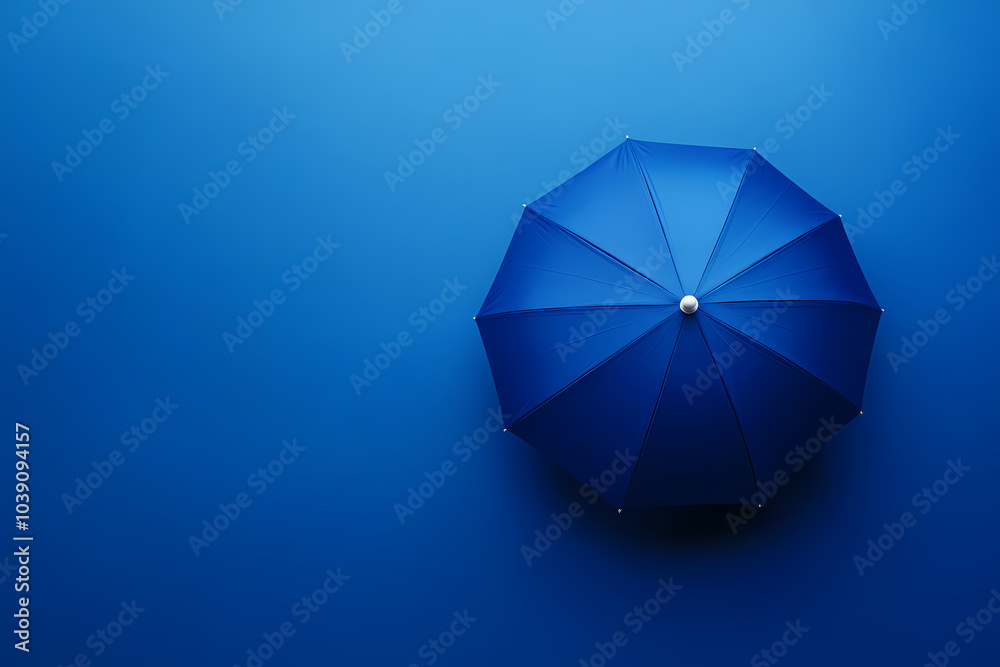 Blue umbrella on a blue background, in a mockup style, high-resolution photography, with insane detail. Blue umbrella on a blue background, in a mockup style, high-resolution photography, with insane detail.