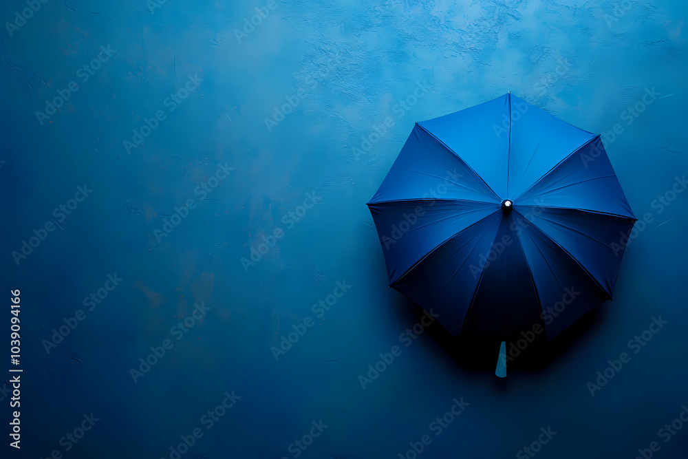 Blue umbrella on a gradient background with space for text. High-resolution photo, high detail, professional photography, sharp focus, depth of field, hyper-detailed, beautiful color palette, Blue umbrella on a gradient background with space for text. High-resolution photo, high detail, professional photography, sharp focus, depth of field, hyper-detailed, beautiful color palette,