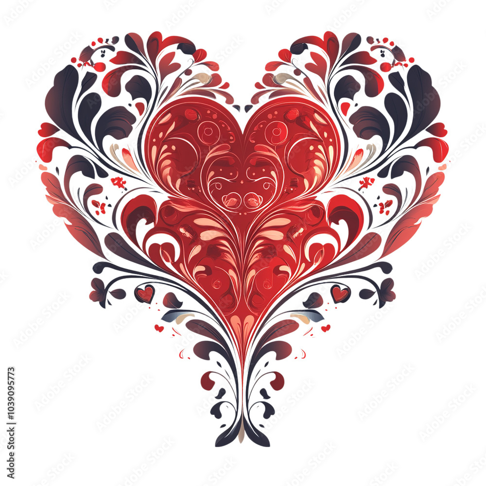 3D Heart Symbol on Transparent Background - Modern Romantic Design 3D Heart Symbol on Transparent Background - Modern Romantic Design