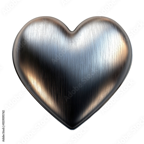 3D Heart Symbol on Transparent Background - Modern Romantic Design