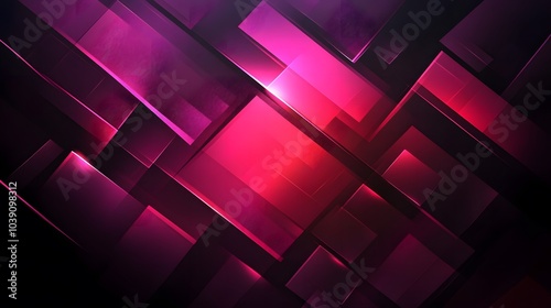 Abstract Shape Design with Gradient Colors: Dark Purple, Pink, and Red