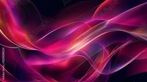 Dark Purple, Pink, and Red Gradient Vector: Abstract Background Design