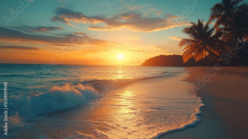 Tropical Sunset Beach