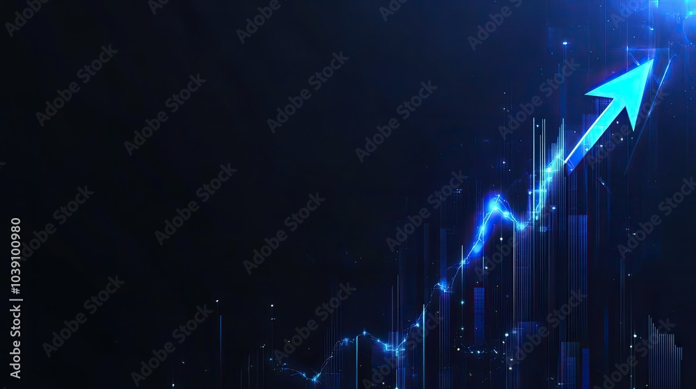 Fototapeta premium Chart Representing Business Goals, Generative AI