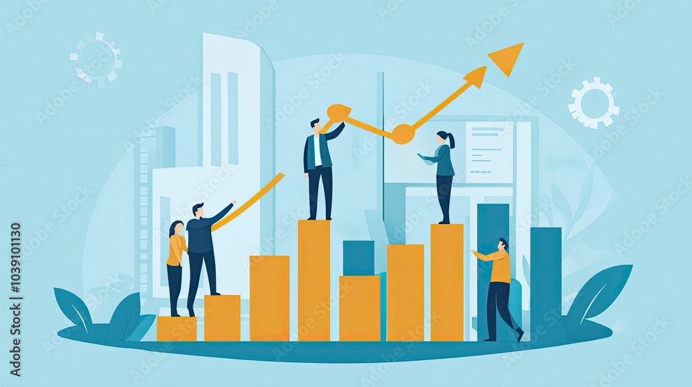 Chart Representing Business Goals, Generative AI Chart Representing Business Goals, Generative AI