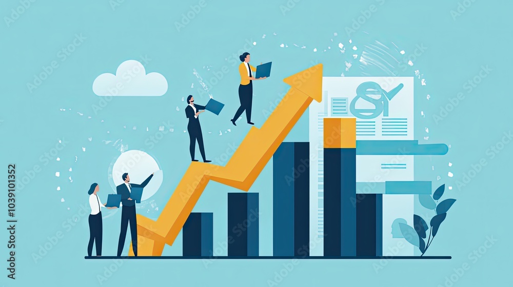 Chart Representing Business Goals, Generative AI Chart Representing Business Goals, Generative AI