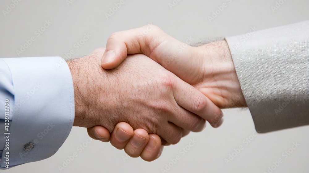 Two hands shaking in a business handshake, a symbol of agreement and partnership. Two hands shaking in a business handshake, a symbol of agreement and partnership.