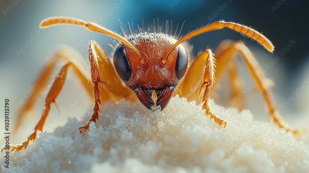 Fototapeta premium Macro Photography of a Red Ant