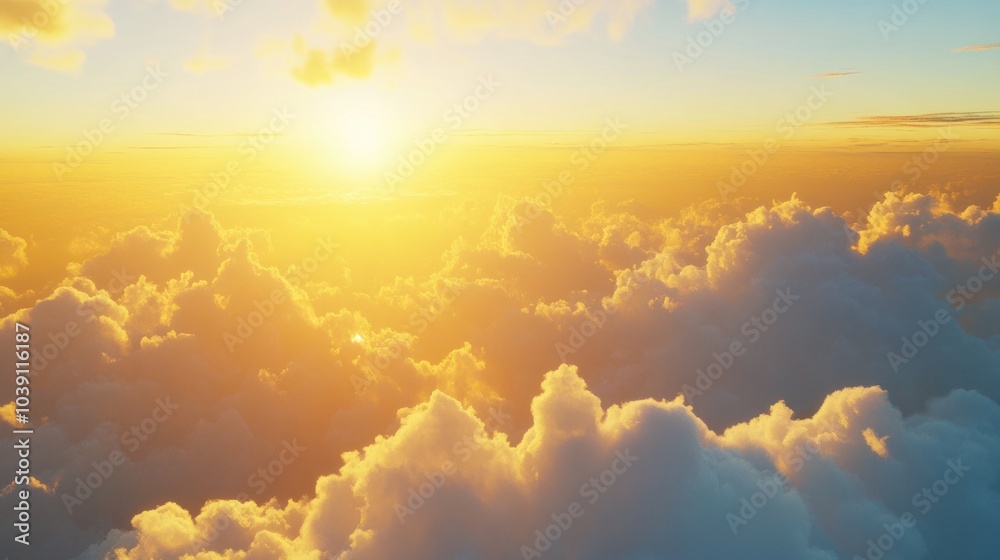 Golden Sunset Above Clouds Golden Sunset Above Clouds