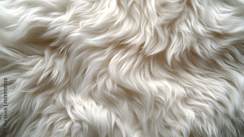Close-up of soft, fluffy, creamy white fur texture. Cozy and vibrant texture image, perfect for backgrounds, fashion designs and soft textile concepts. Creates a homey feel. Close-up of soft, fluffy, creamy white fur texture. Cozy and vibrant texture image, perfect for backgrounds, fashion designs and soft textile concepts. Creates a homey feel.