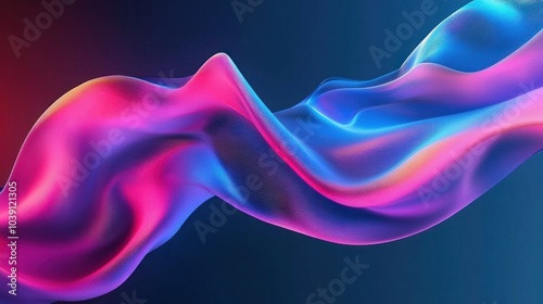 Abstract wave pattern with vibrant colors and fluid lines