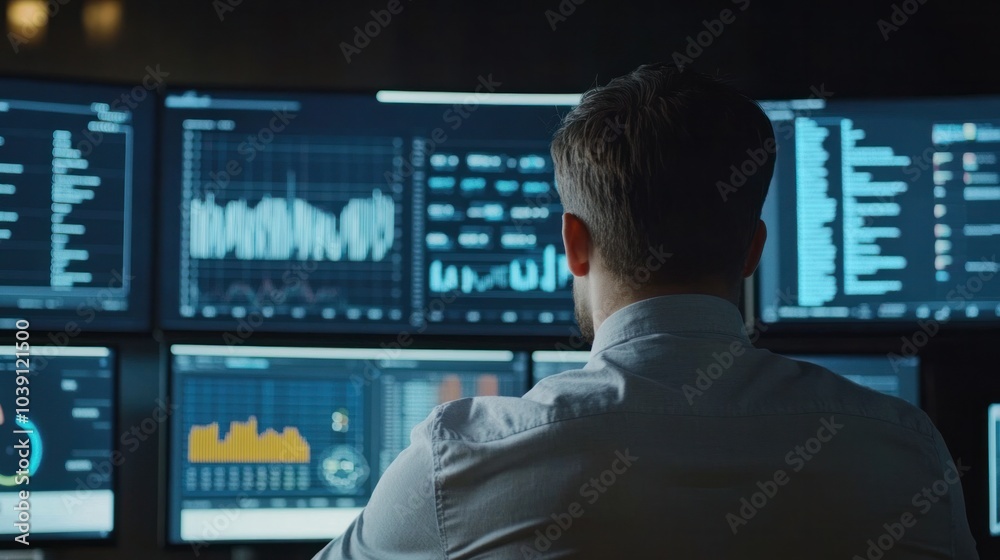 AI-powered economic growth visualization featuring predictive data analytics and growth charts
