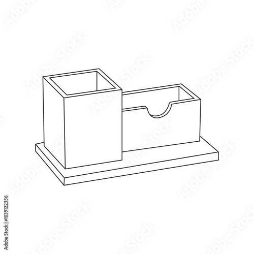 desk stationery holder design