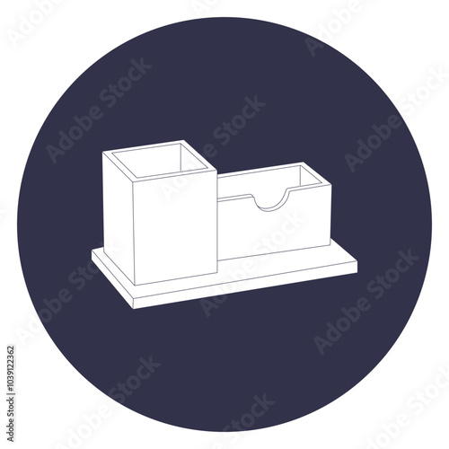 desk stationery holder design