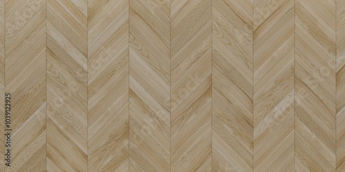 Wooden parquet floor with a herringbone pattern. The lightcolored wood planks are arranged in a V shaped, zigzag pattern. Classic design. Home decor, interior design concepts. Abstract background