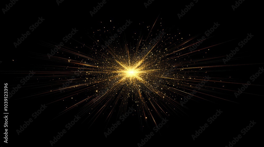 Golden Sparkle Burst Golden Sparkle Burst