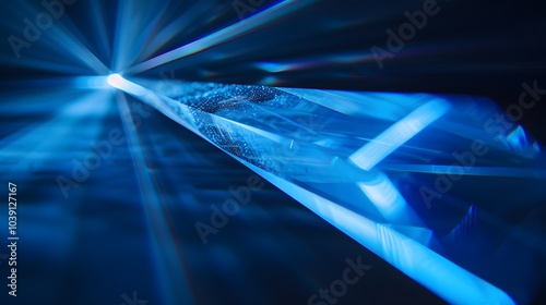 digital technology blue light prism surface poster web page PPT background