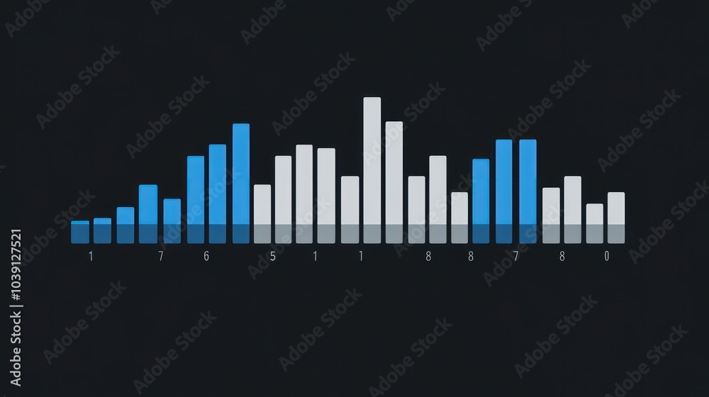 Blue and White Bar Chart Blue and White Bar Chart