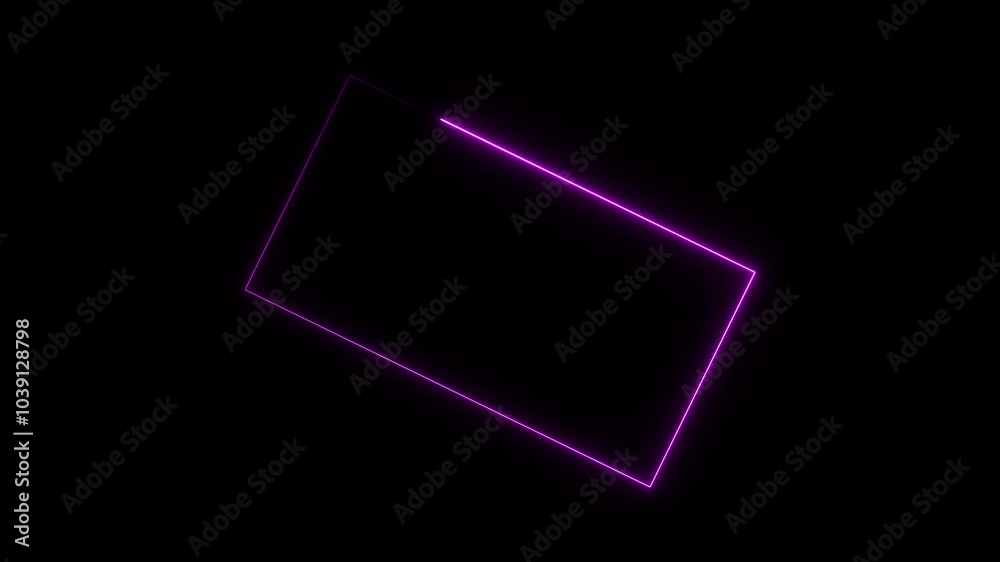 Abstract neon rectangle frame animation on black background. Colorful laser show seamless loop 4K border.Blue light moving for overlay element Abstract neon rectangle frame animation on black background. Colorful laser show seamless loop 4K border.Blue light moving for overlay element