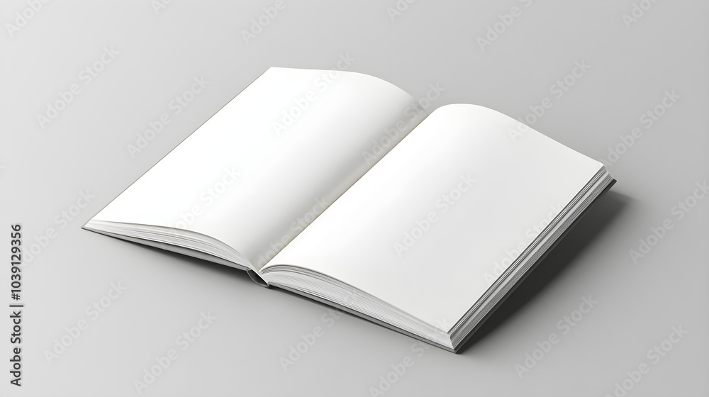 High-quality brochure mockup scene with an open and closed layout, placed on a smooth grey background, top view shot for design projects and presentations High-quality brochure mockup scene with an open and closed layout, placed on a smooth grey background, top view shot for design projects and presentations