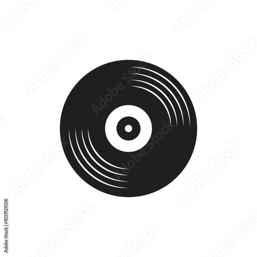 Illustration music record isolated with blank background