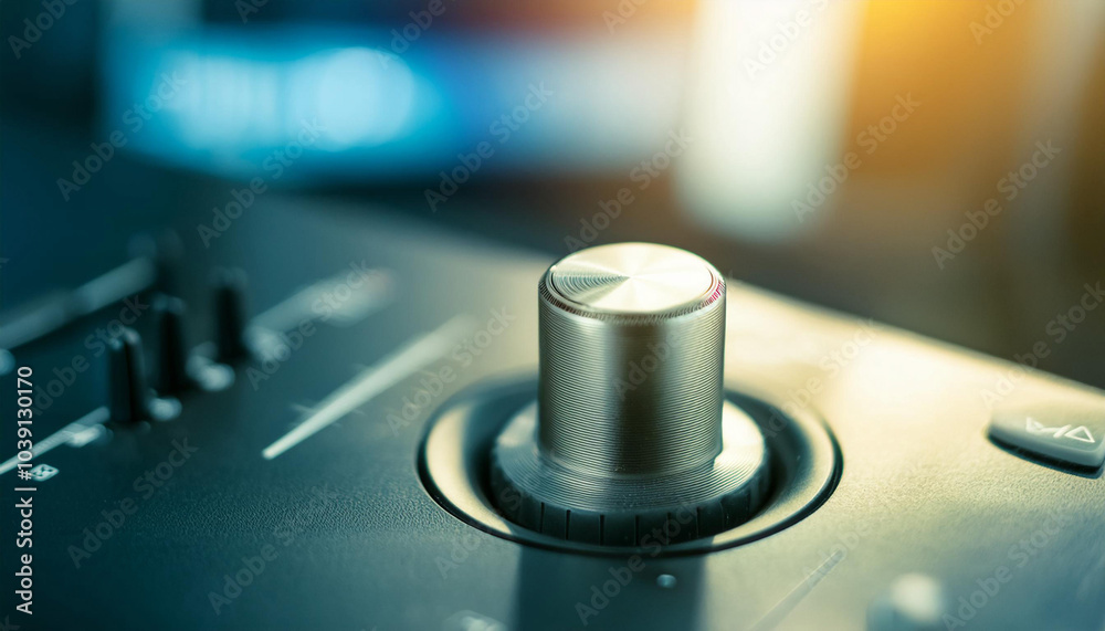Close-Up of a Volume Knob on a Device Close-Up of a Volume Knob on a Device