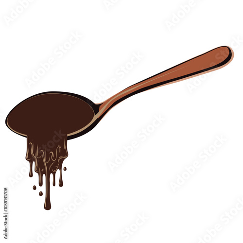 Chocolate mousse dripping