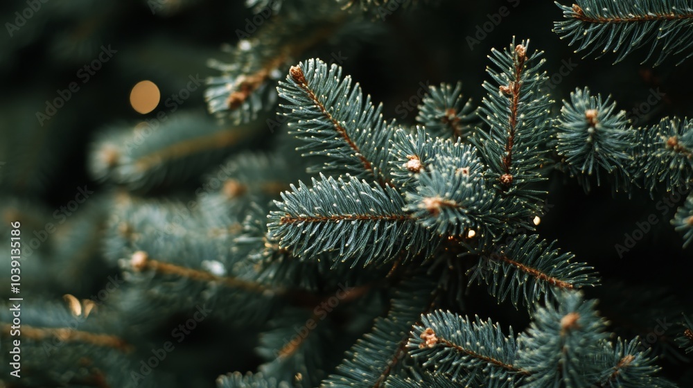 Close-up view of a Christmas tree background Close-up view of a Christmas tree background