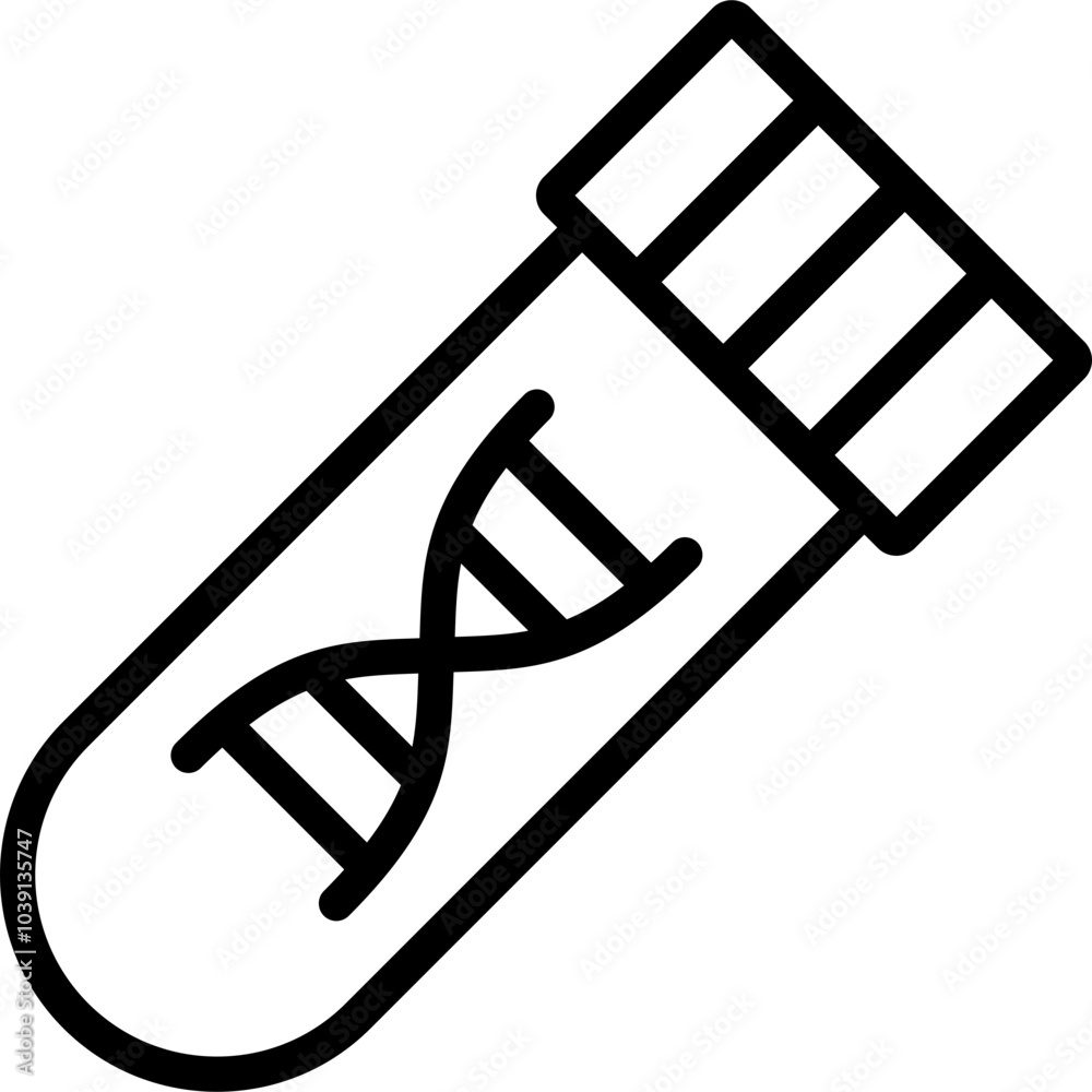 dna test icon illustration design with outline dna test icon illustration design with outline
