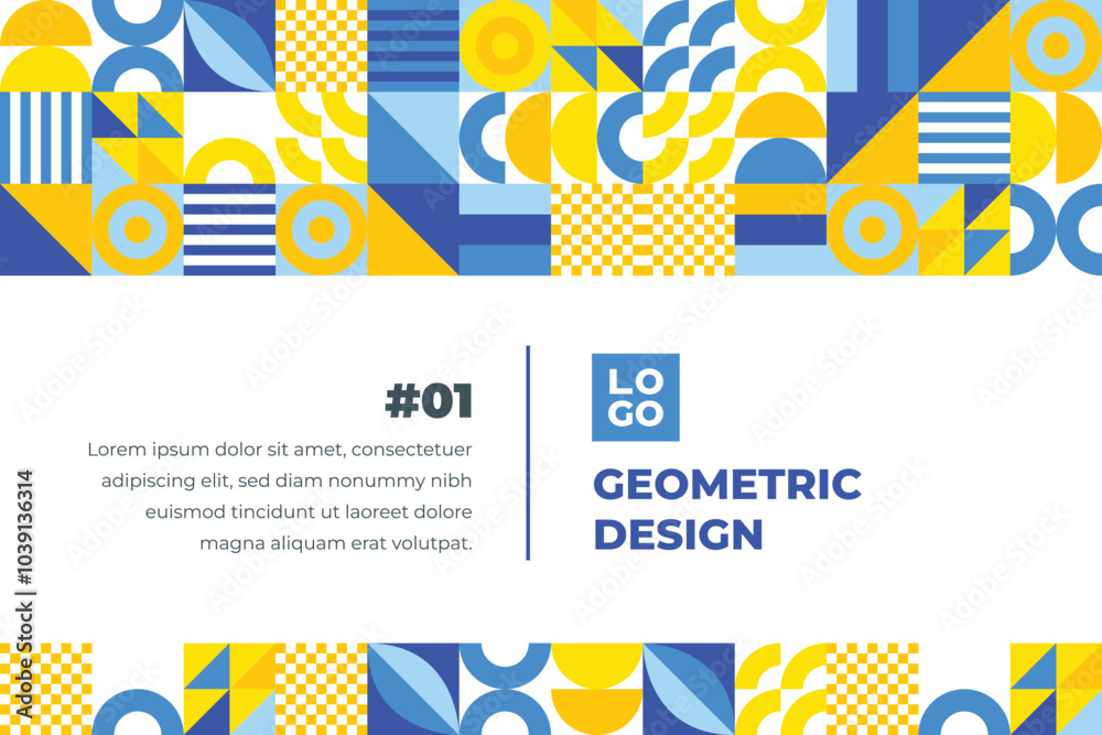 Naklejka premium geometric shapes mosaic background