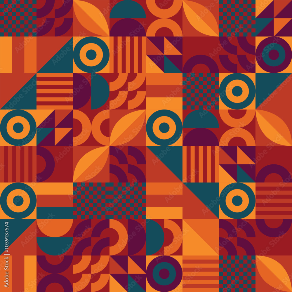 Naklejka premium geometric shapes mosaic background