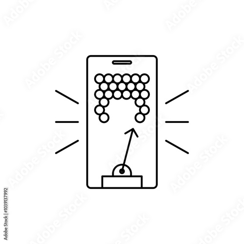Bubble Shooter game icon, Mobile Games Icon