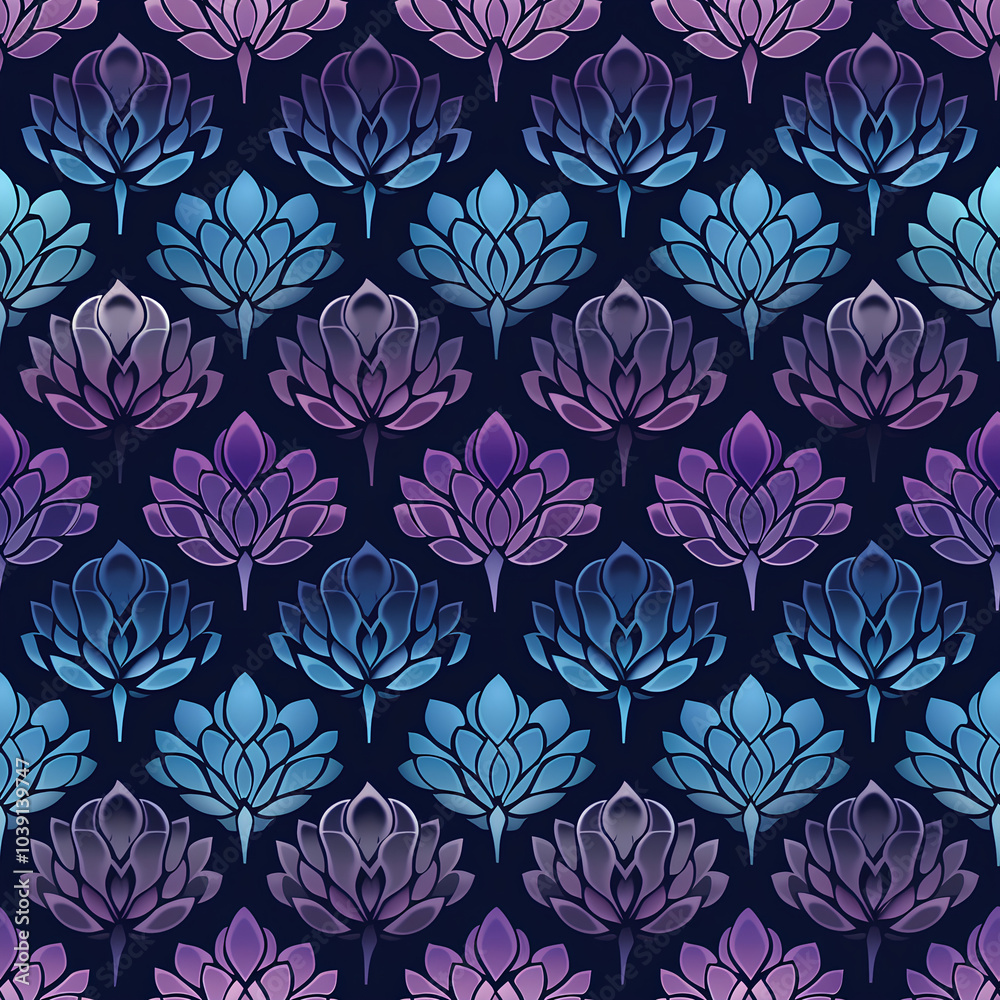 Colorful petals with intricate gold veins, seamless design Colorful petals with intricate gold veins, seamless design