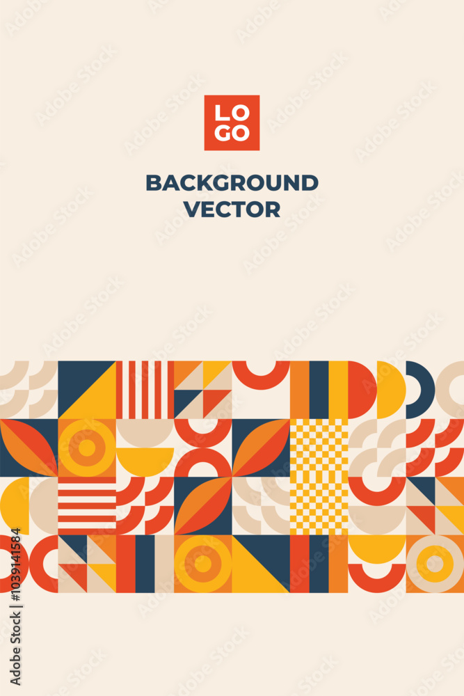 Fototapeta premium geometric shapes mosaic background