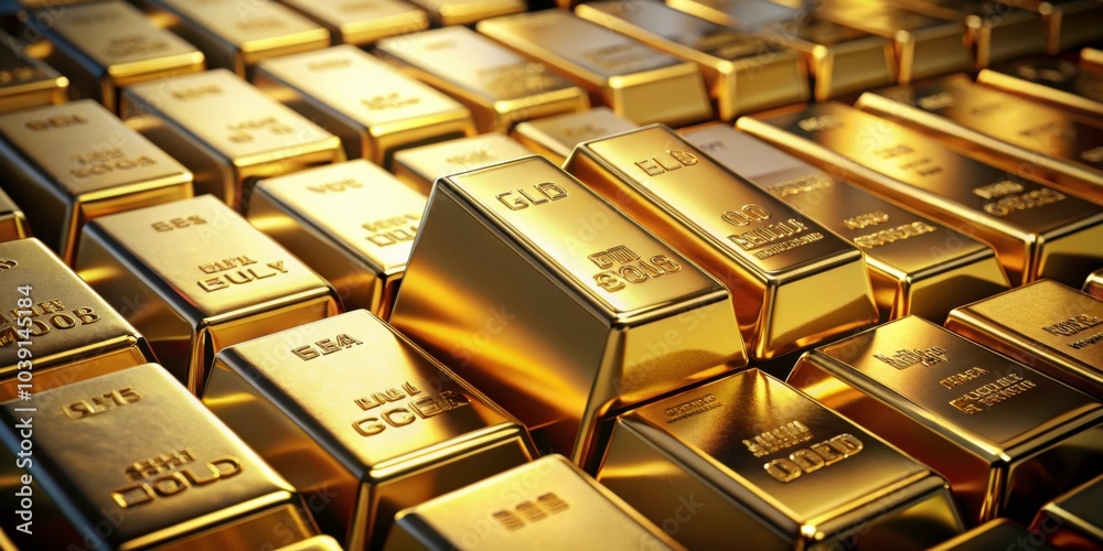 Gold bars representing wealth and investment in the economy , finance, wealth, investment, gold, economy, money Gold bars representing wealth and investment in the economy , finance, wealth, investment, gold, economy, money