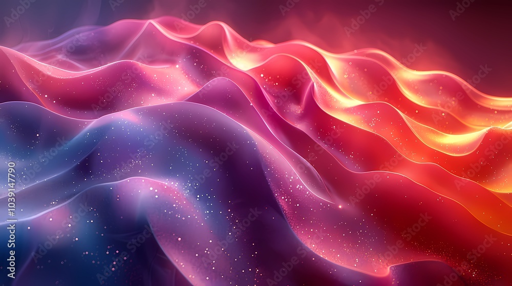 Obraz premium digital technology red and purple abstract lines poster background