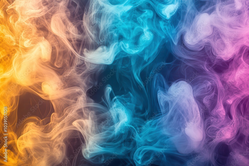 Psychedelic Abstract Smoke Background in Bold Colors Psychedelic Abstract Smoke Background in Bold Colors