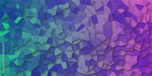 Abstract blue multicolor background with polygon Geometric colored background for interior solutions or covers. abstract mosaic pattern colorful polygonal design which consists of triangles. 