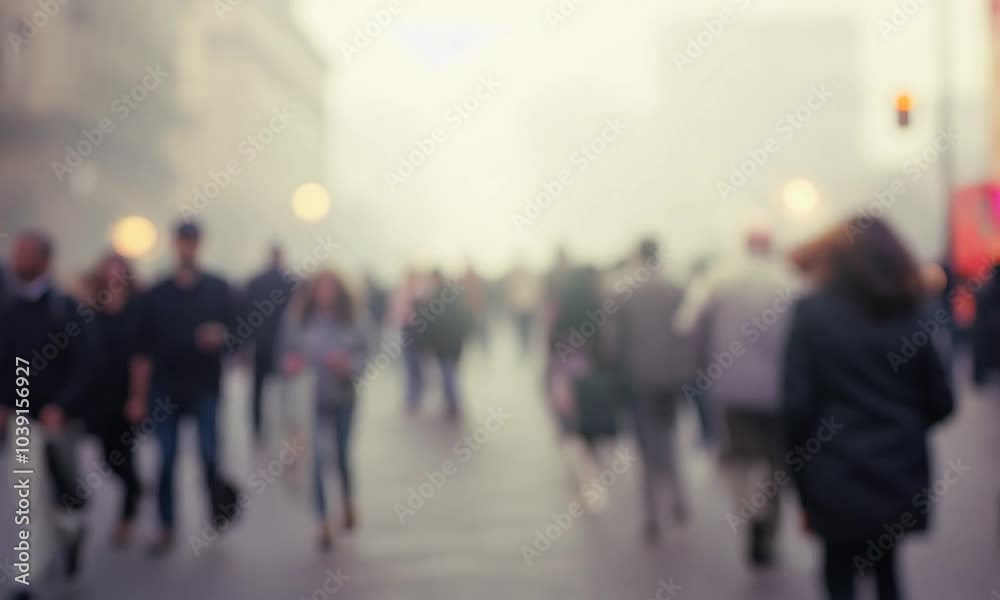 Blurry background of people walking in the street. Blurry background of people walking in the street.