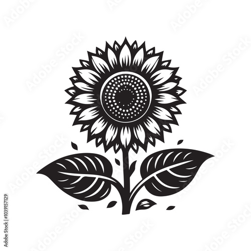 sunflower vector silhouette
