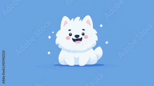 Adorable tiny pup in lively cartoon art, bursting with color and charm, perfect for dog lovers and fun illustrations.