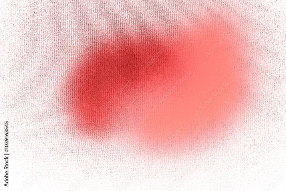 Red orange pink coral peach white abstract background. Noise grain mesh spray. Color gradient. Spot blot oval circle. Fluid water explosion splash. Design
