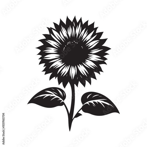 sunflower vector silhouette