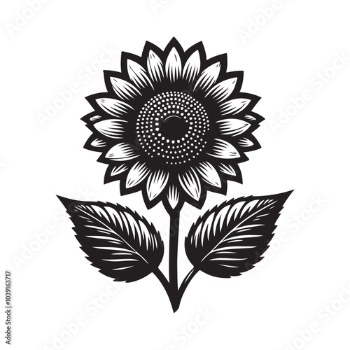 sunflower vector silhouette