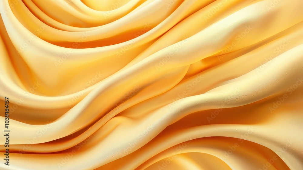 Obraz premium A sleek web background featuring abstract waves in gold and white, offering a minimalistic touch for modern designs.