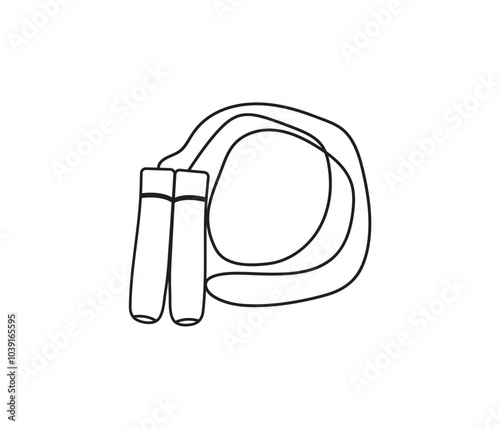  vector skipping Rope line art illustration