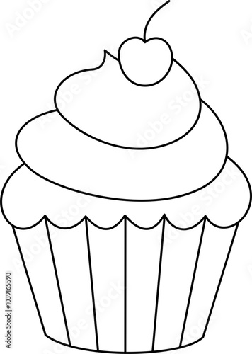 Cupcake outline